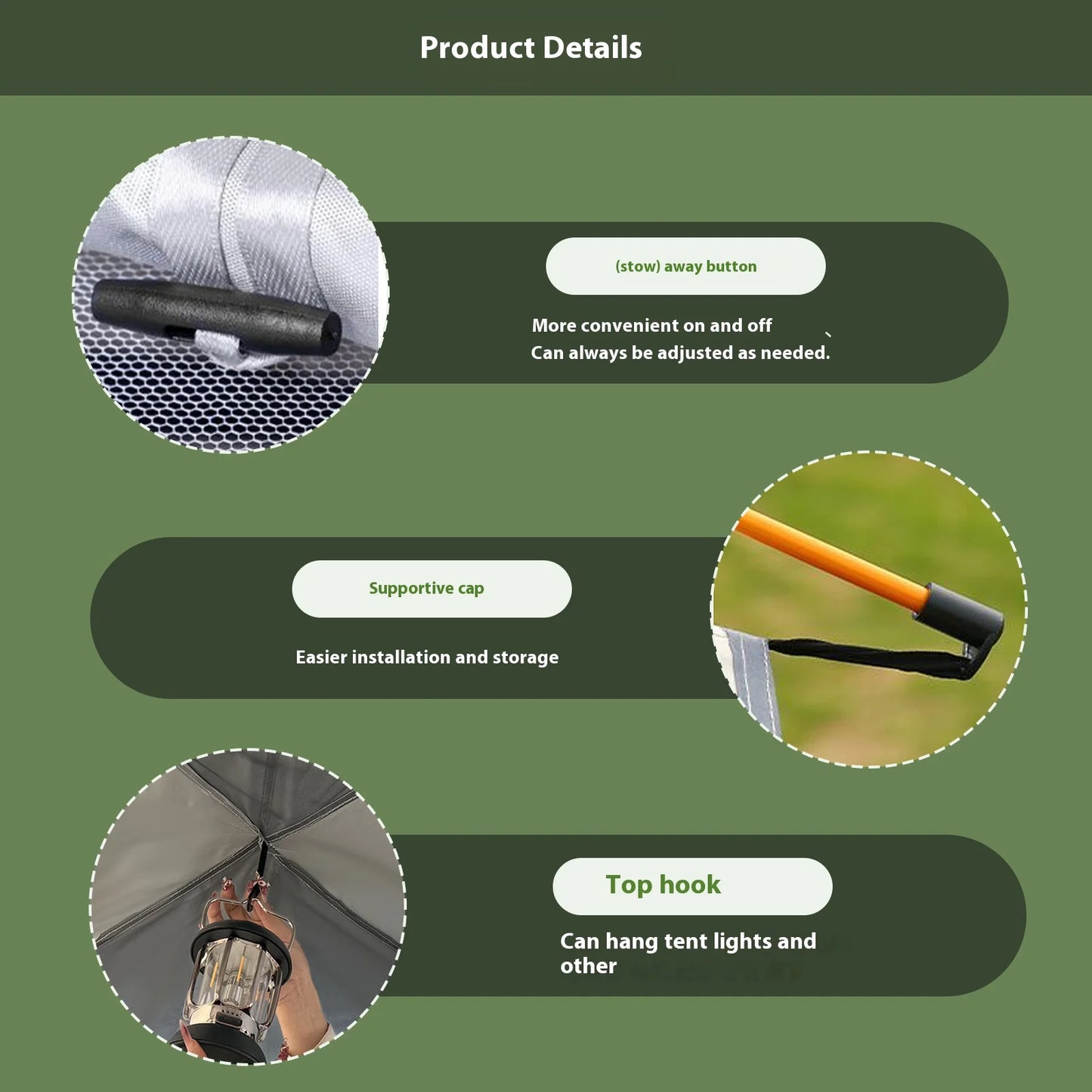 Pakicetus Auto Tent Quick 60Second Setup Sunshade For 3To4 People