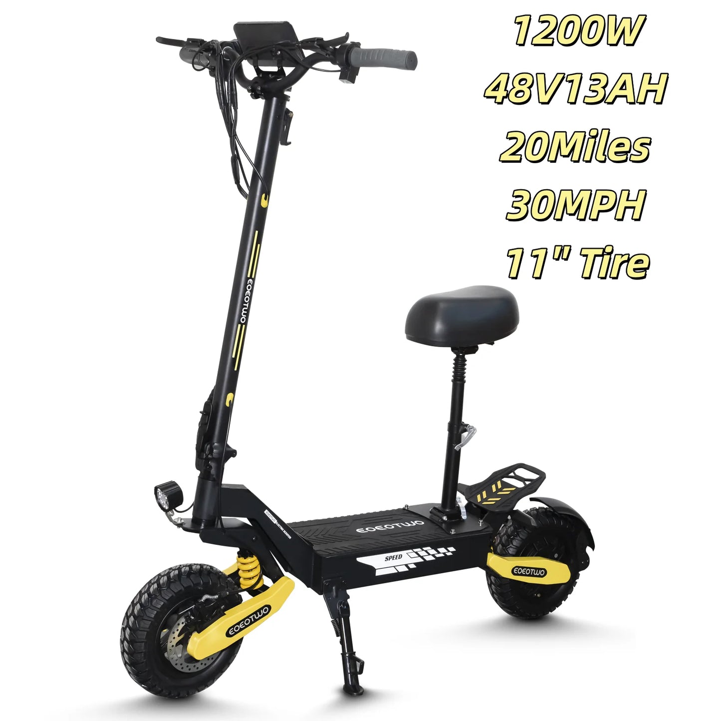 EOEOTWO 1200W Off Road Electric Scooter With Foldable Design