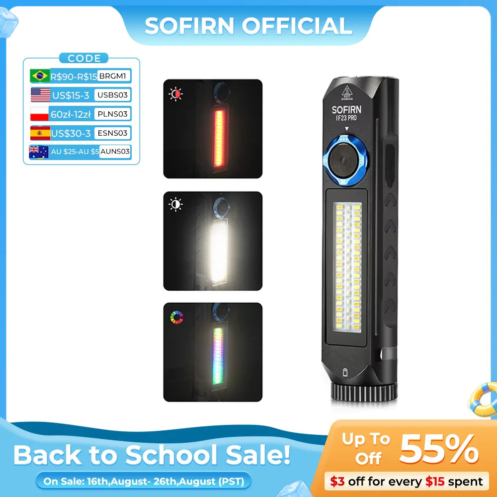 Sofirn IF23 Pro RGB LED Flashlight With Magnetic Mount