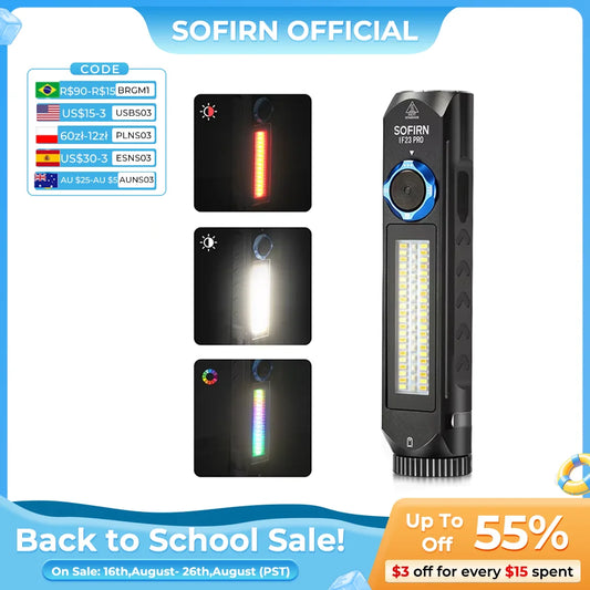 Sofirn IF23 Pro RGB LED Flashlight With Magnetic Mount