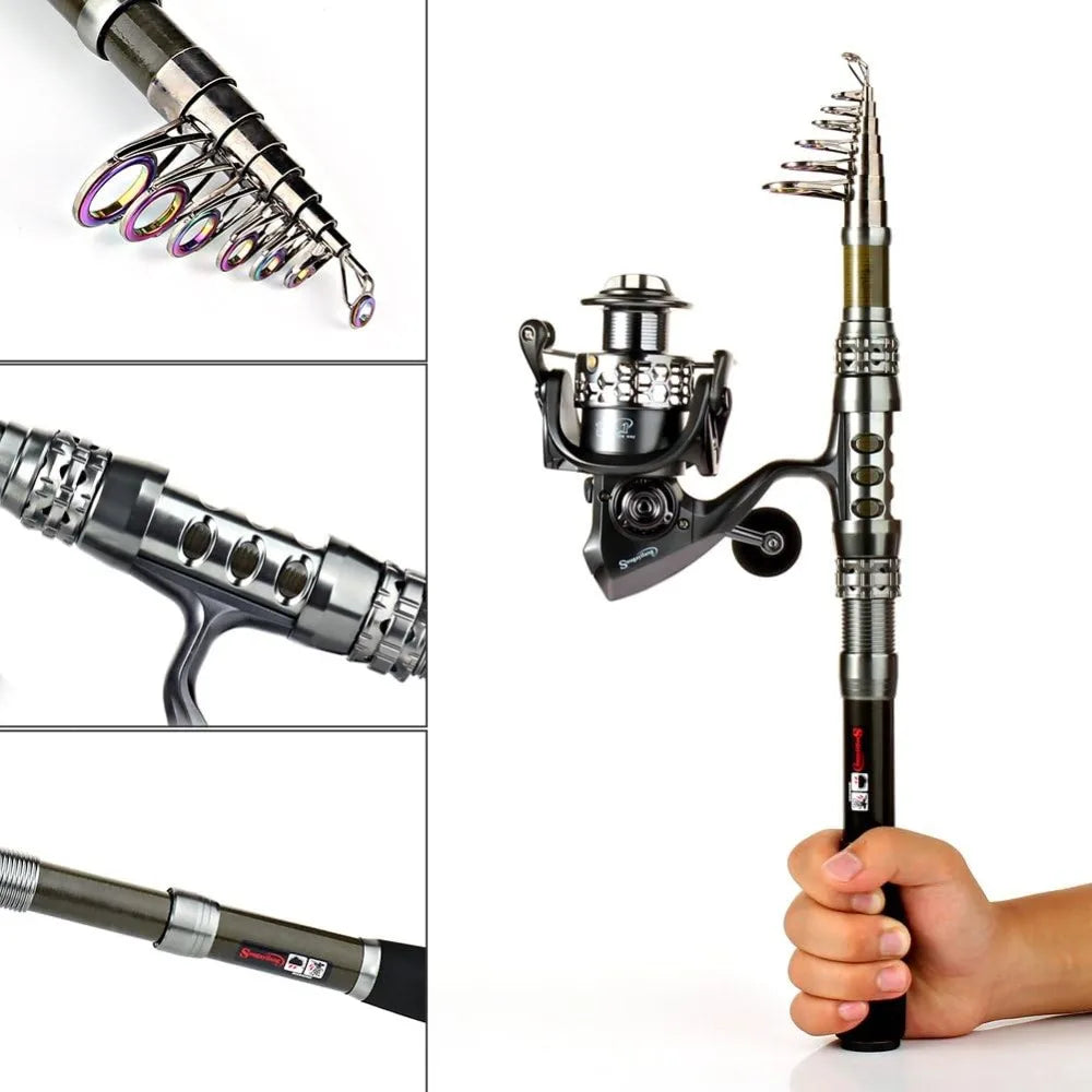 Sougayilang Telescopic Fishing Rod Reel Combo With Spinning Reel