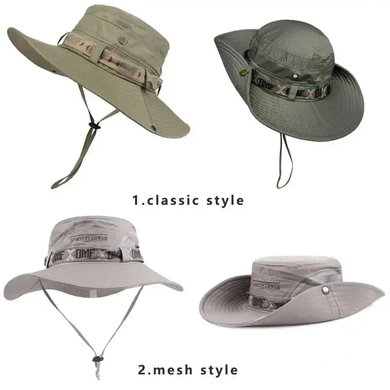 Unisex Outdoor UV Protection Bucket Hat With Wide Brim