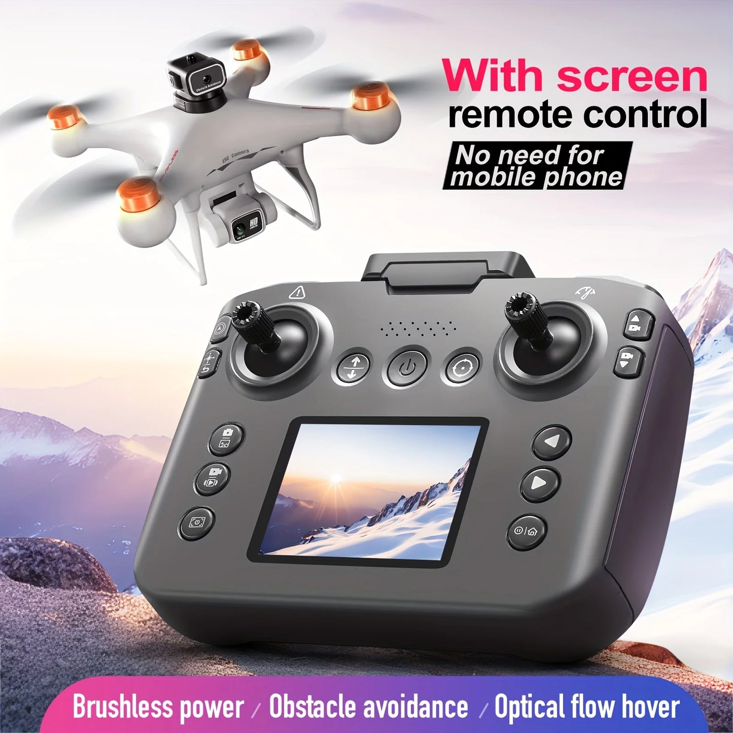 ZNLYRION Drone Remote 360 Obstacle Avoidance 4K Dual Camera