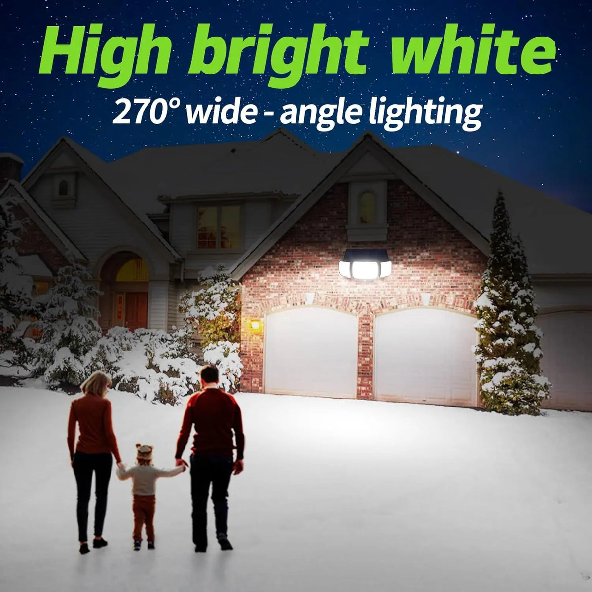 Intelamp Solar Motion Sensor Outdoor Floodlight for Garden Security Lights