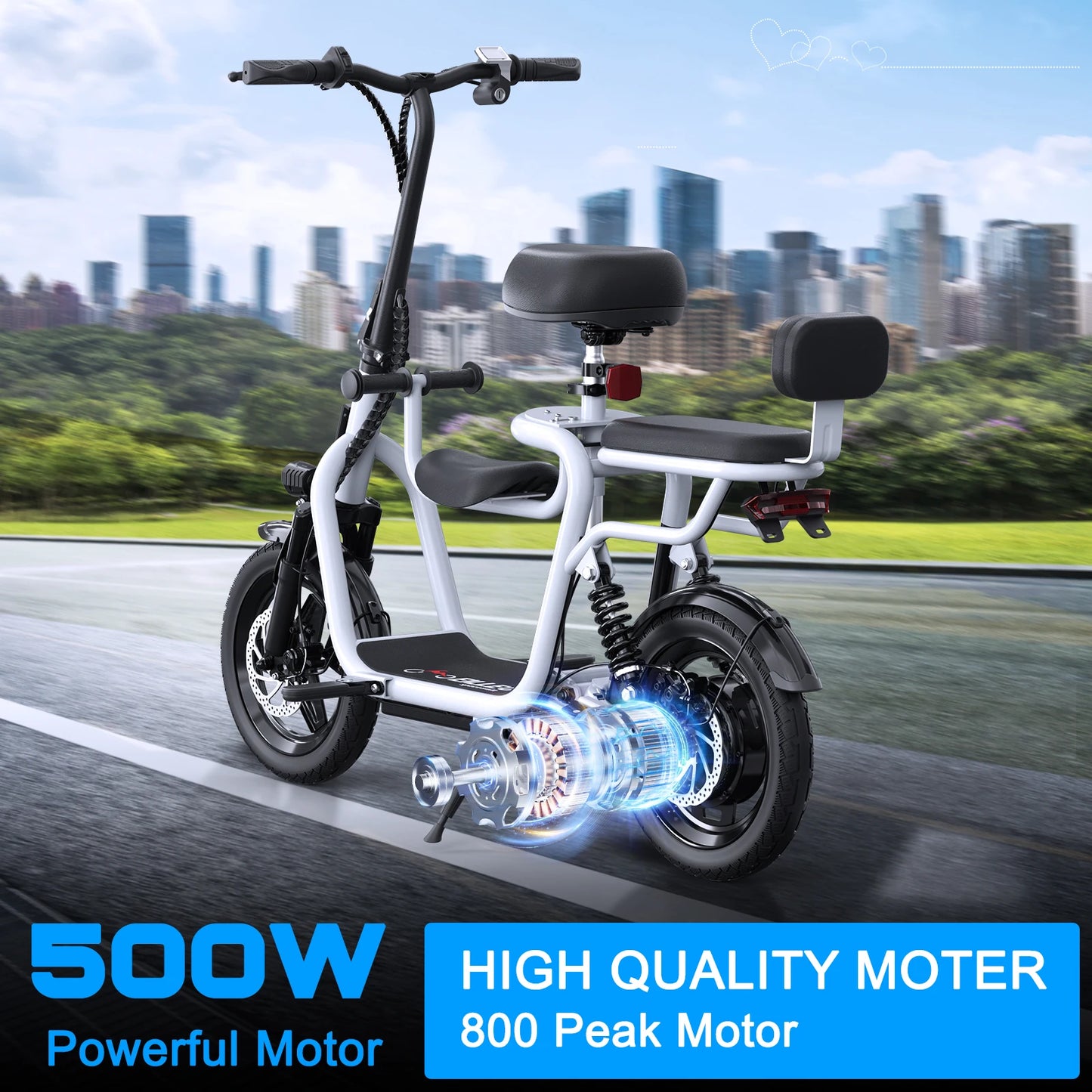 EILLEO SPACEWALK 36V Electric Scooter With Height Adjustable Seat 500W