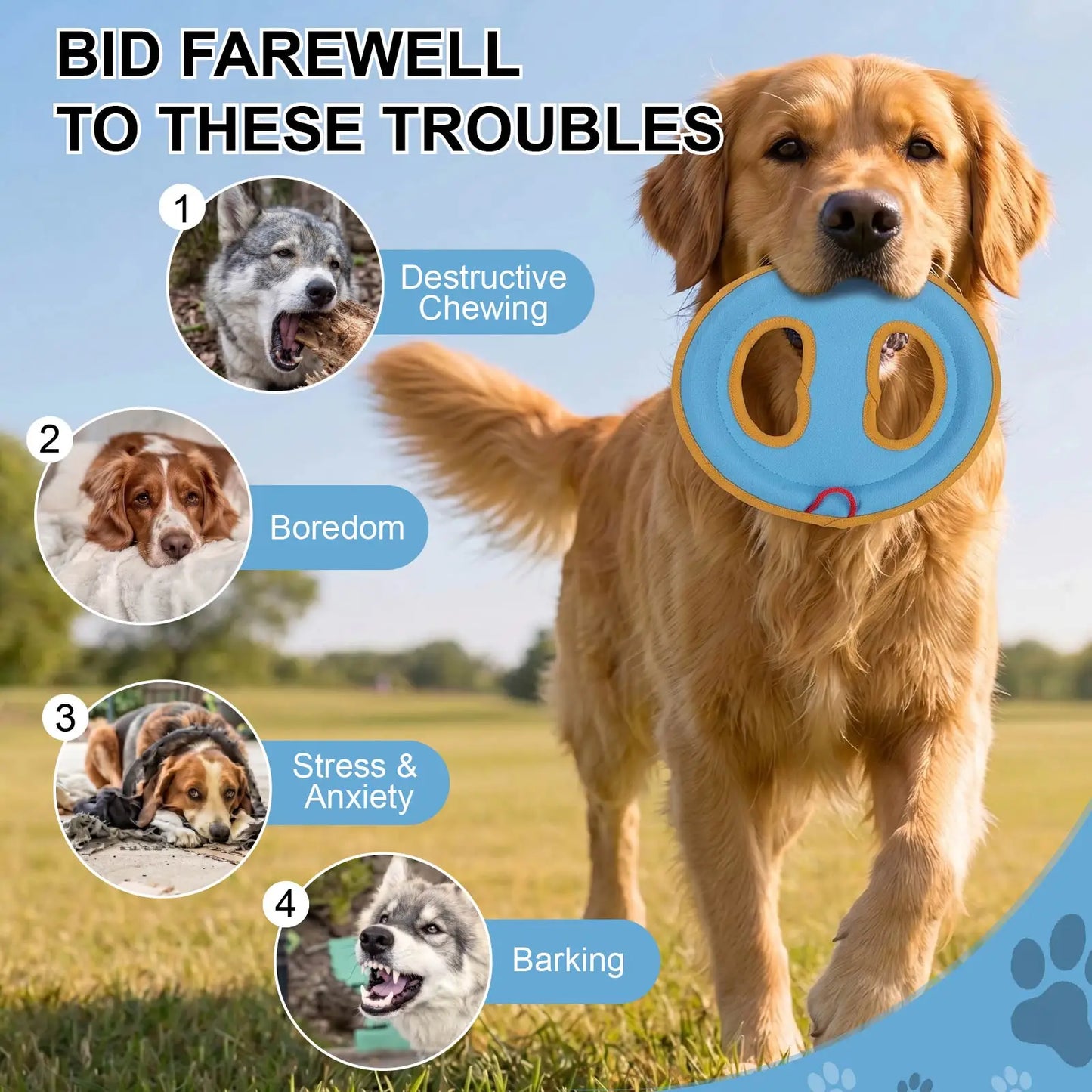 Floating Frisbee Dog Toy Bite Resistant Oxford Fabric Outdoor