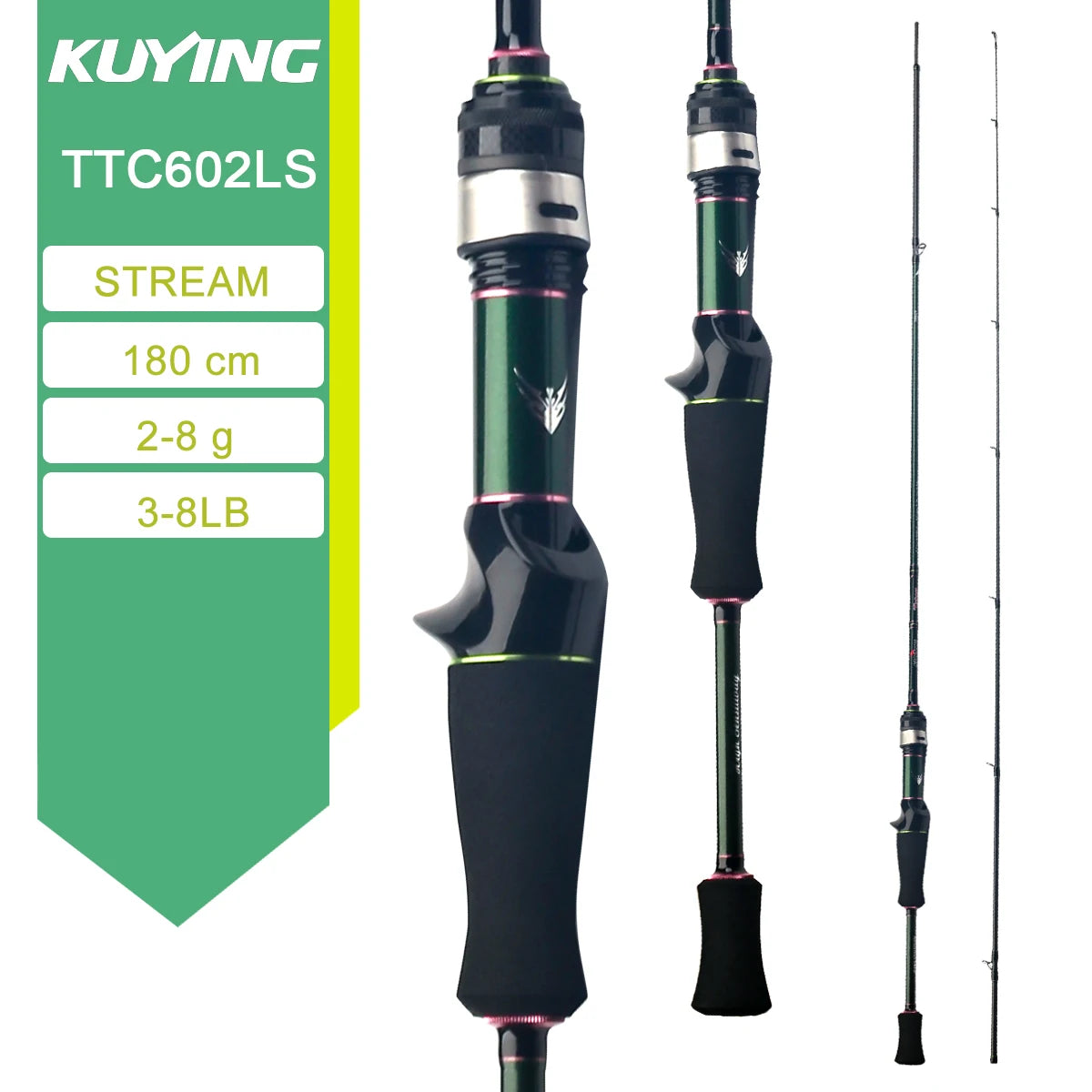 Kuying Teton Spinning Casting Rod BFS Carbon 0.8 to 8g 1 to 8lb