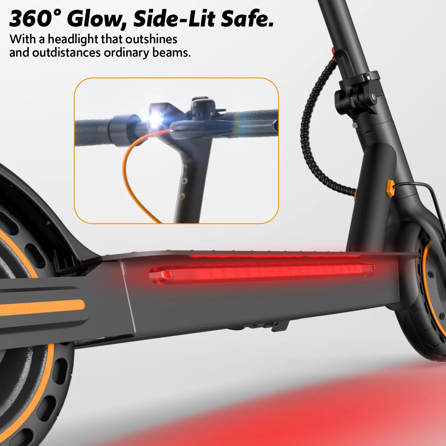 Electric Scooter For Adults 550W Peak Motor 19-Mile Range Foldable