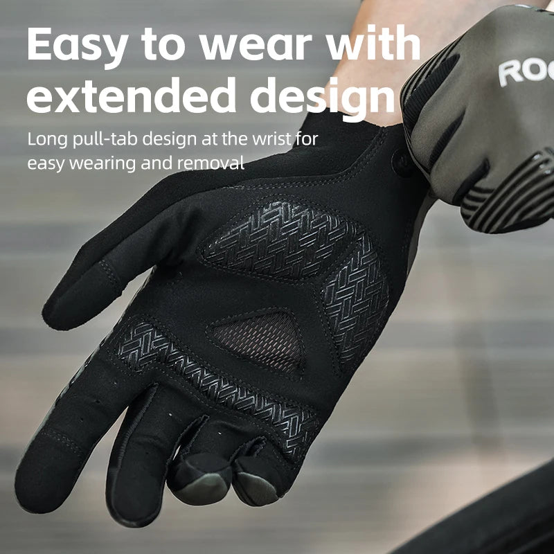 Rockbros Sports Cycling Gloves Breathable Full Finger Touchscreen MTB