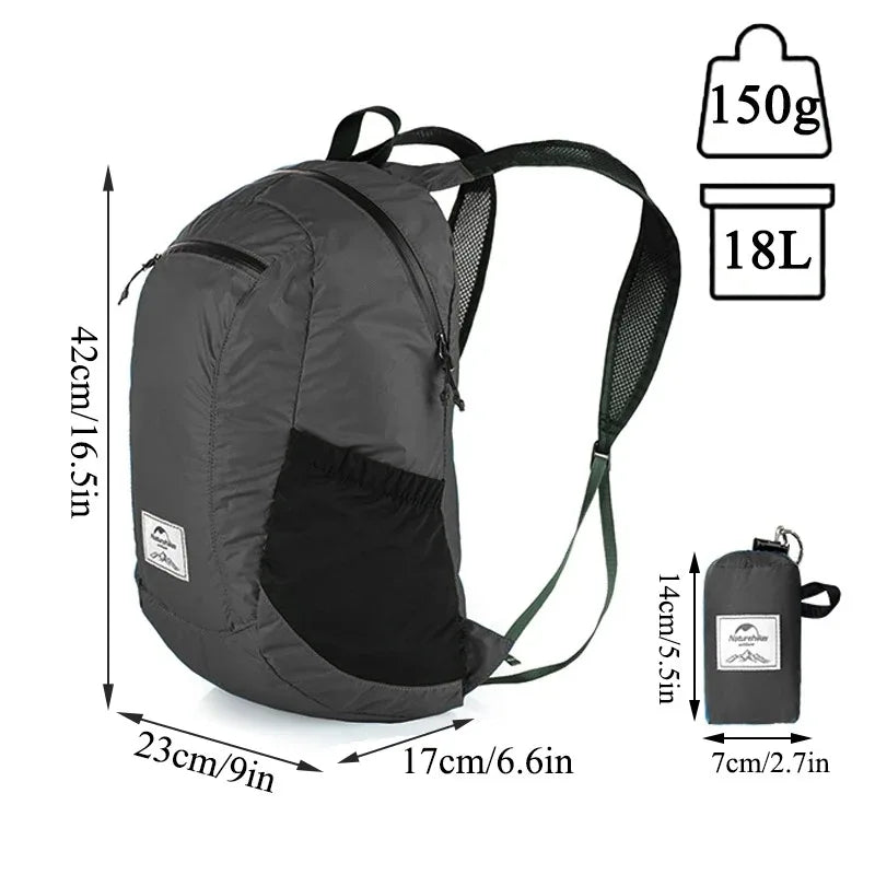 Naturehike Ultra Lightweight 18L Nylon Camping Backpack