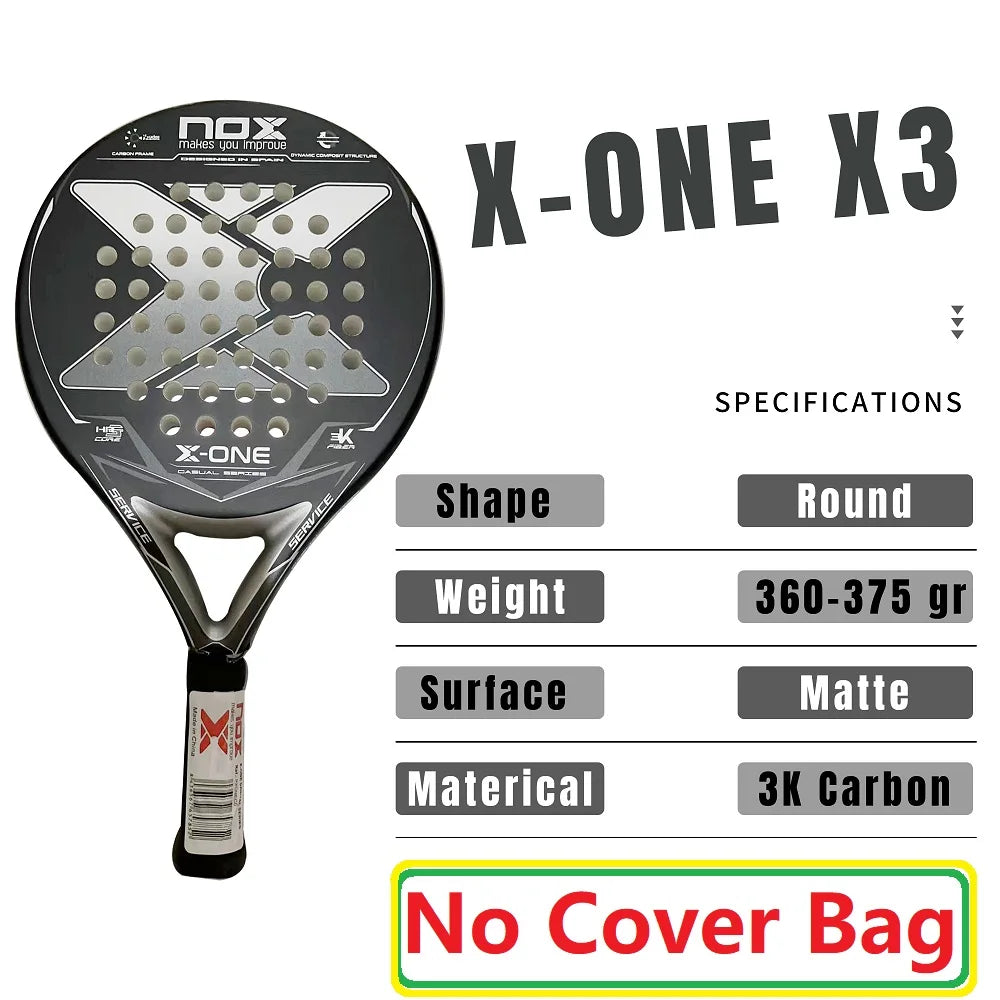 NOX Professional Padel Racket With Carbon Fiber And 3D Spin