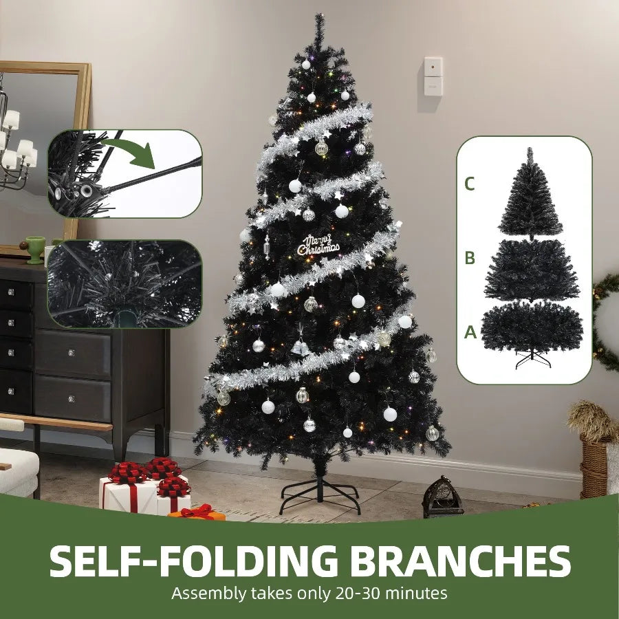 Uforic Prelit Artificial Pine Christmas Tree with Remote Control
