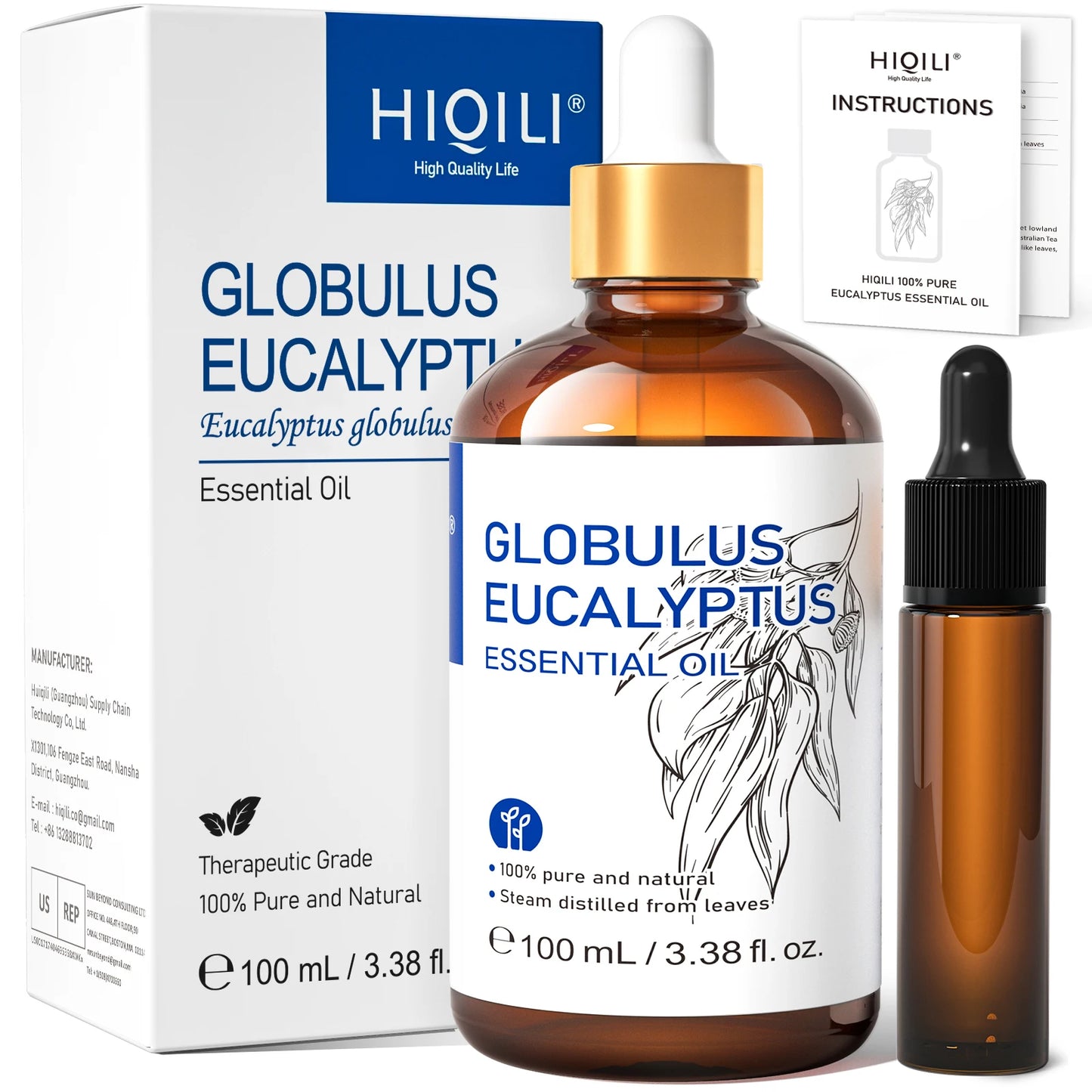 HIQILI Natural Essential Oil Blend Frankincense Lemon Tea Tree Lavender