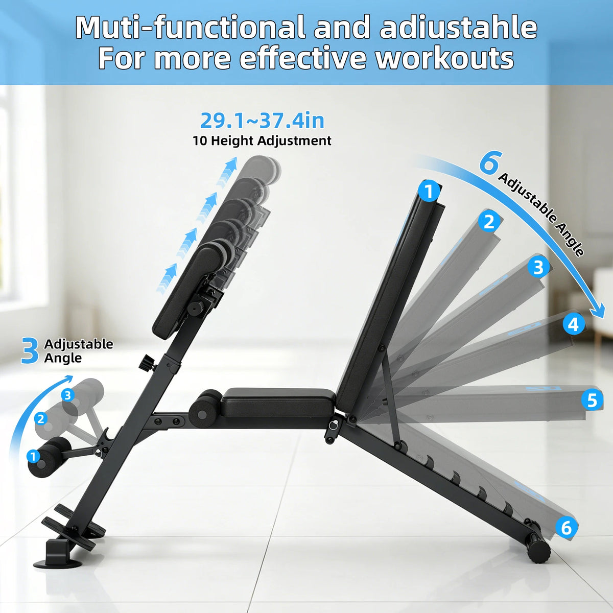 Foldable Roman Chair Hyperextension Bench for Core Strength Training