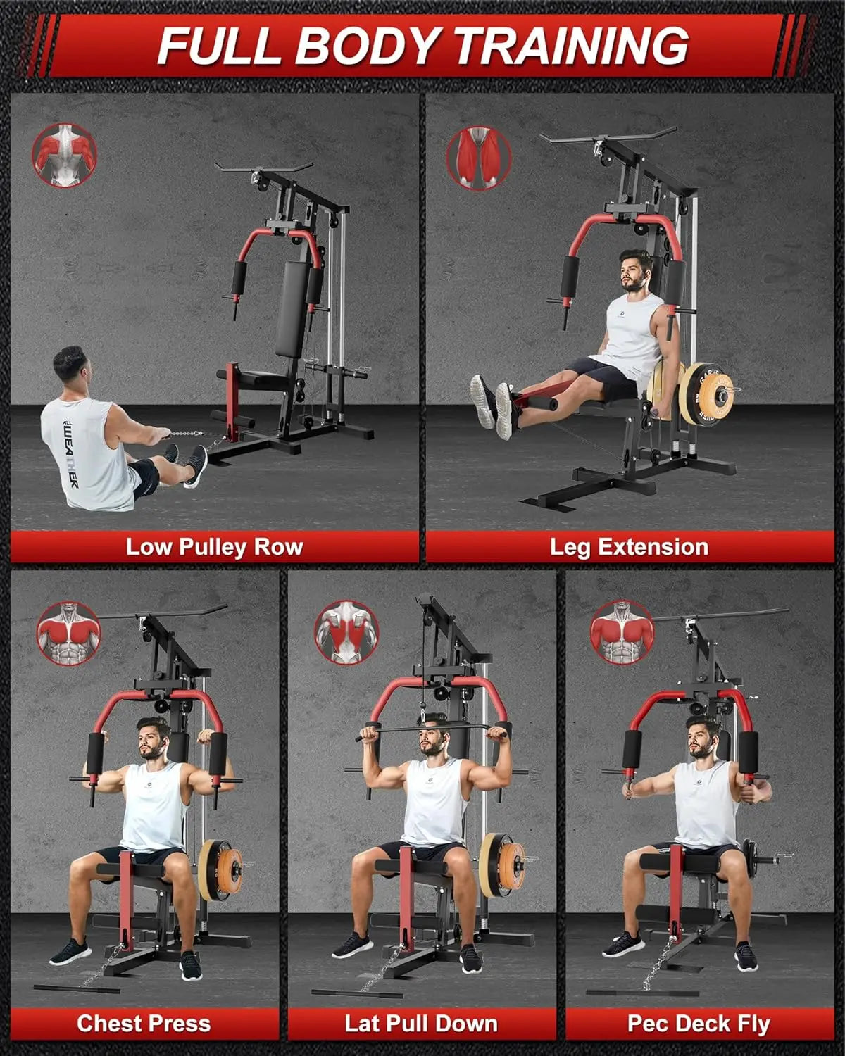 HiMISS All In One Home Gym Machine For Full Body Strength Training