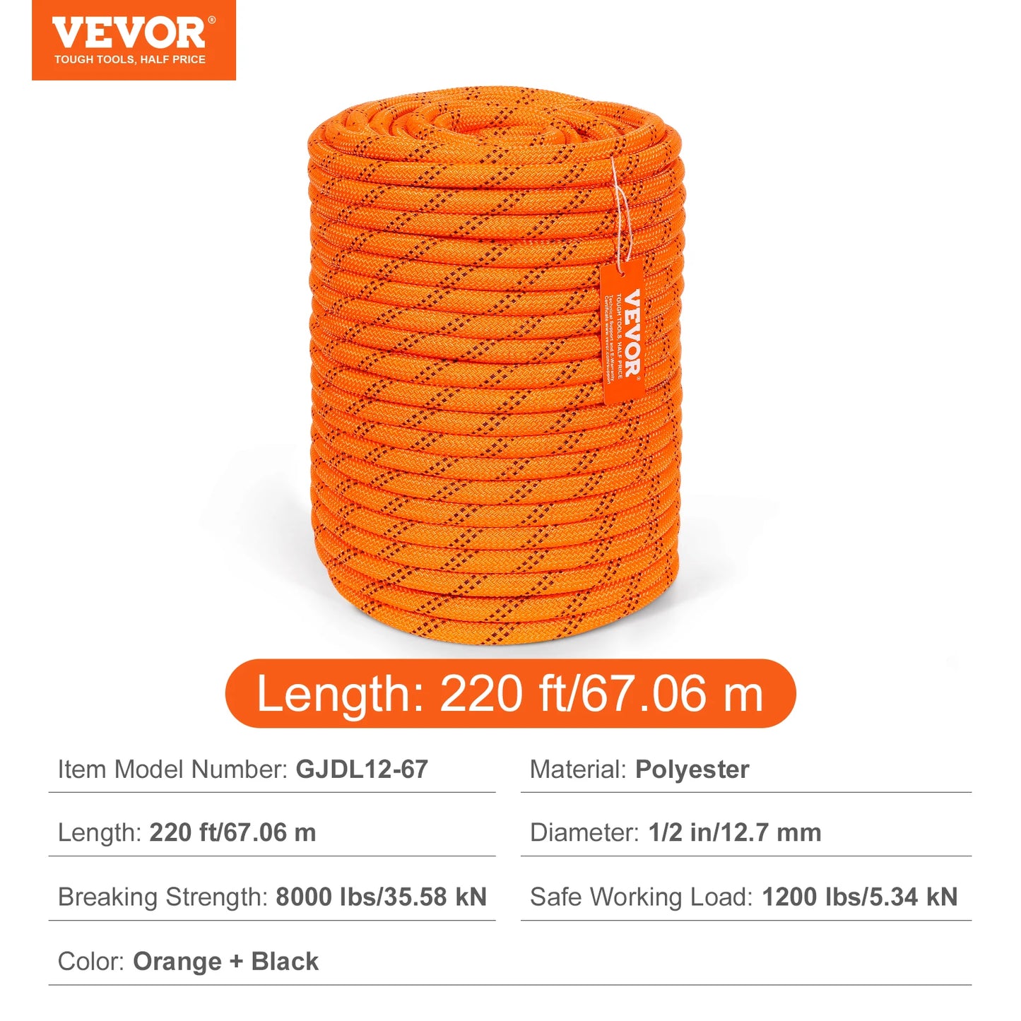 SucceBuy DualWeave Polyester Rope For Camping And Rescue