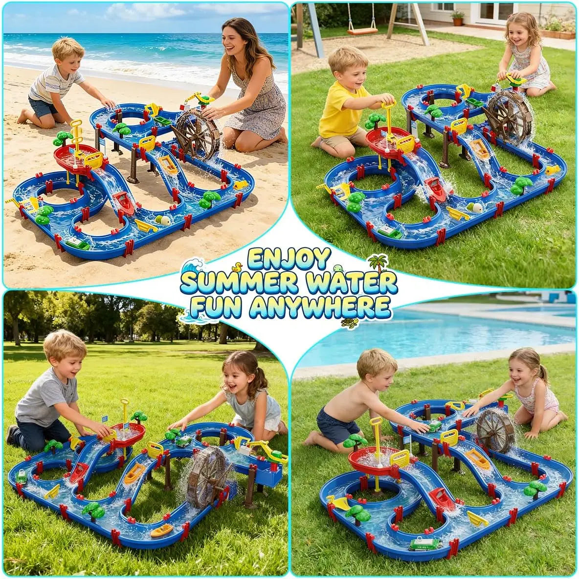 VATOS Summer Outdoor Water Wheel Toy Water Table Backyard