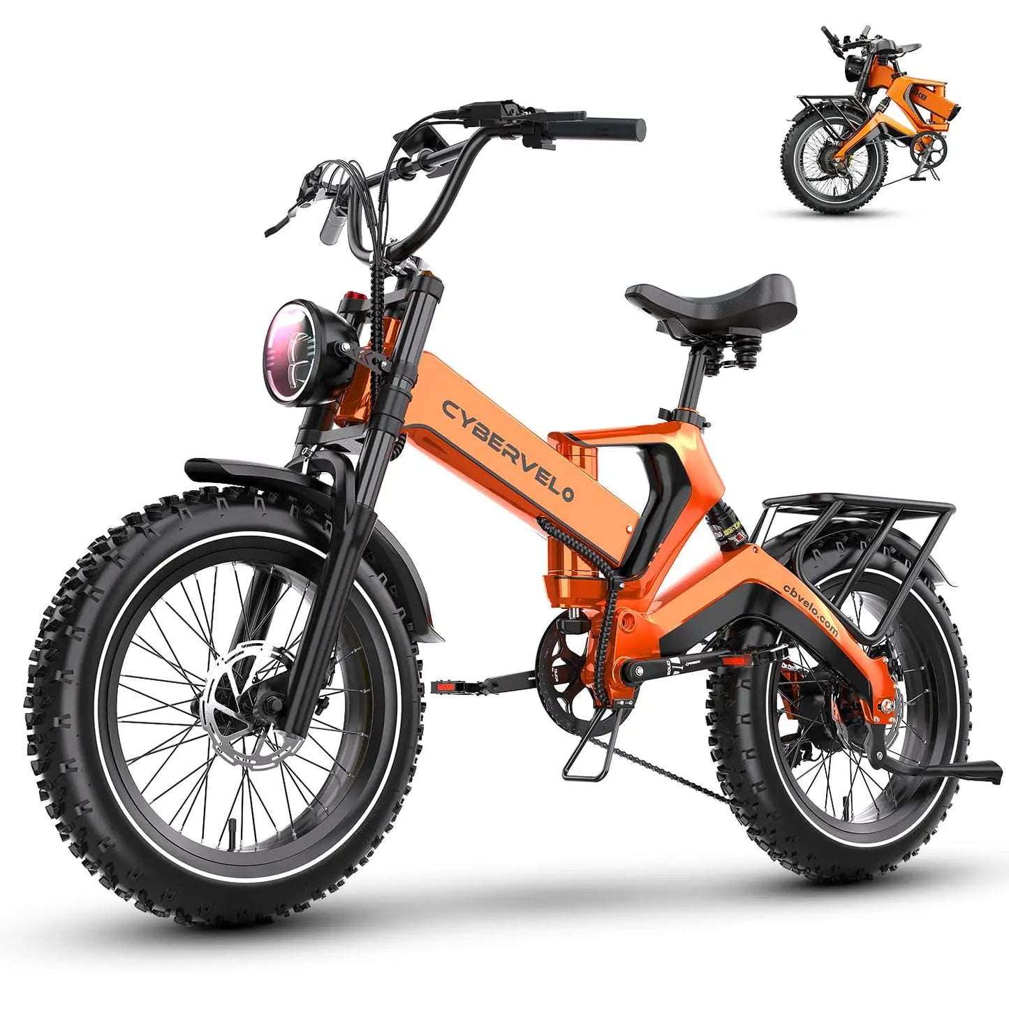 CYBERVELO Foldable Fat Tire Electric Bike 2000W EK6