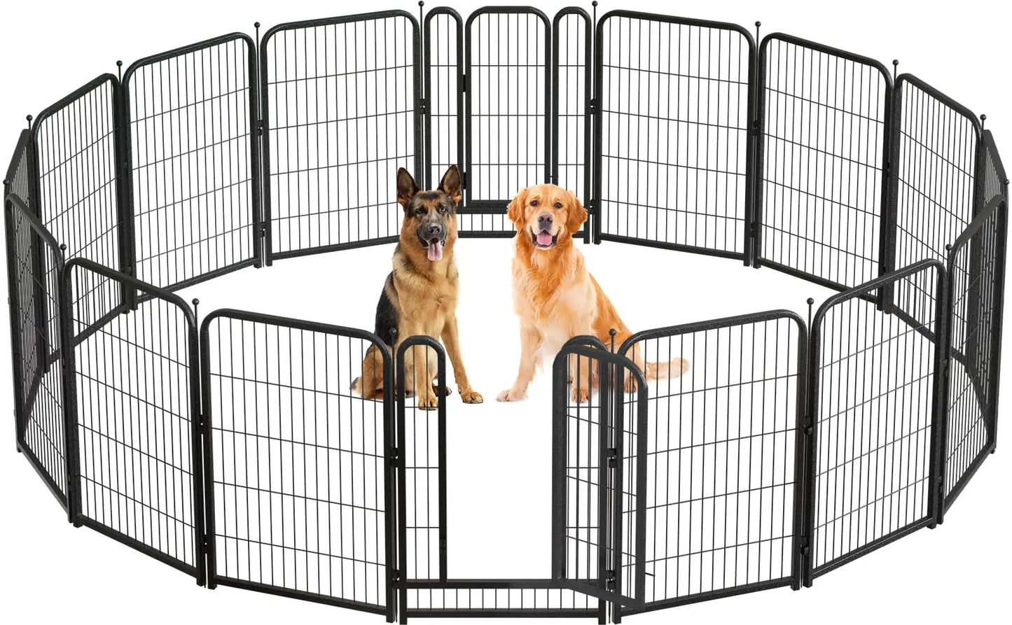 Studyset Rustproof Metal Dog Fence For Indoor Outdoor Pet Exercise Pen