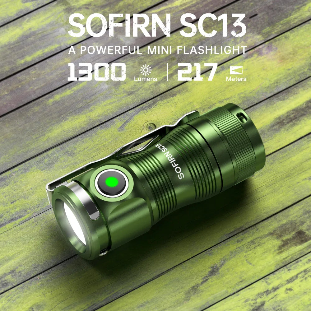 Sofirn SC13 EDC Tactical Mini LED Flashlight USB C Rechargeable