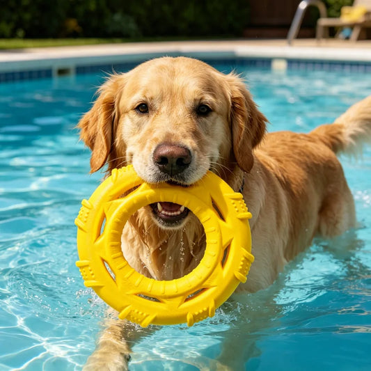 Floating Dog Frisbee Tug Toy 3 In 1 Bite Resistant