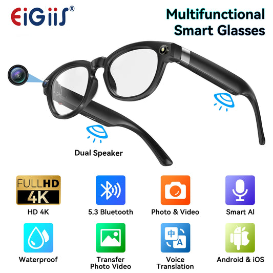 EIGIIS AI Smart Glasses Bluetooth Call and AI Translation