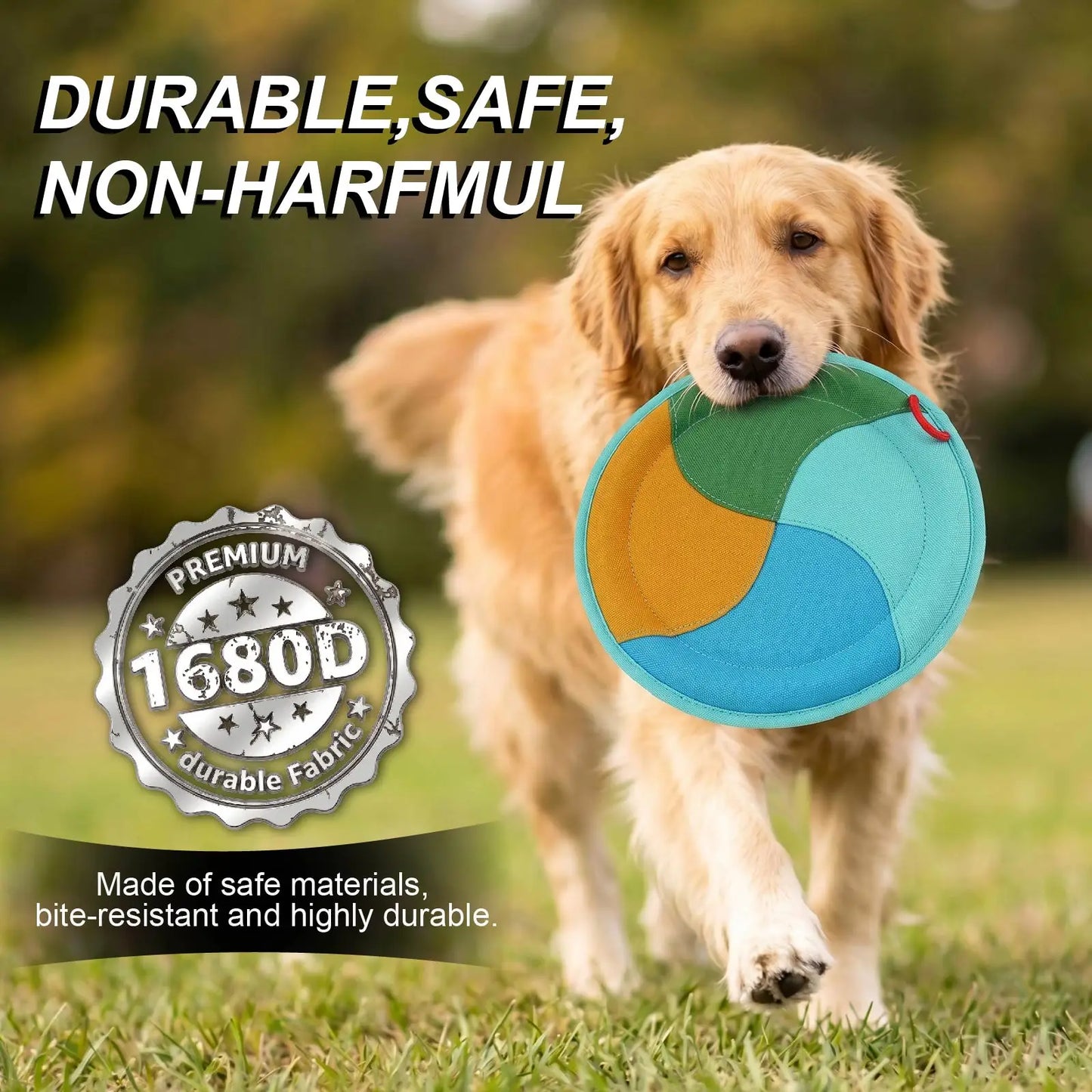 Nylon Dog Frisbee Flying Disc Toy For Fetching Outdoor Play