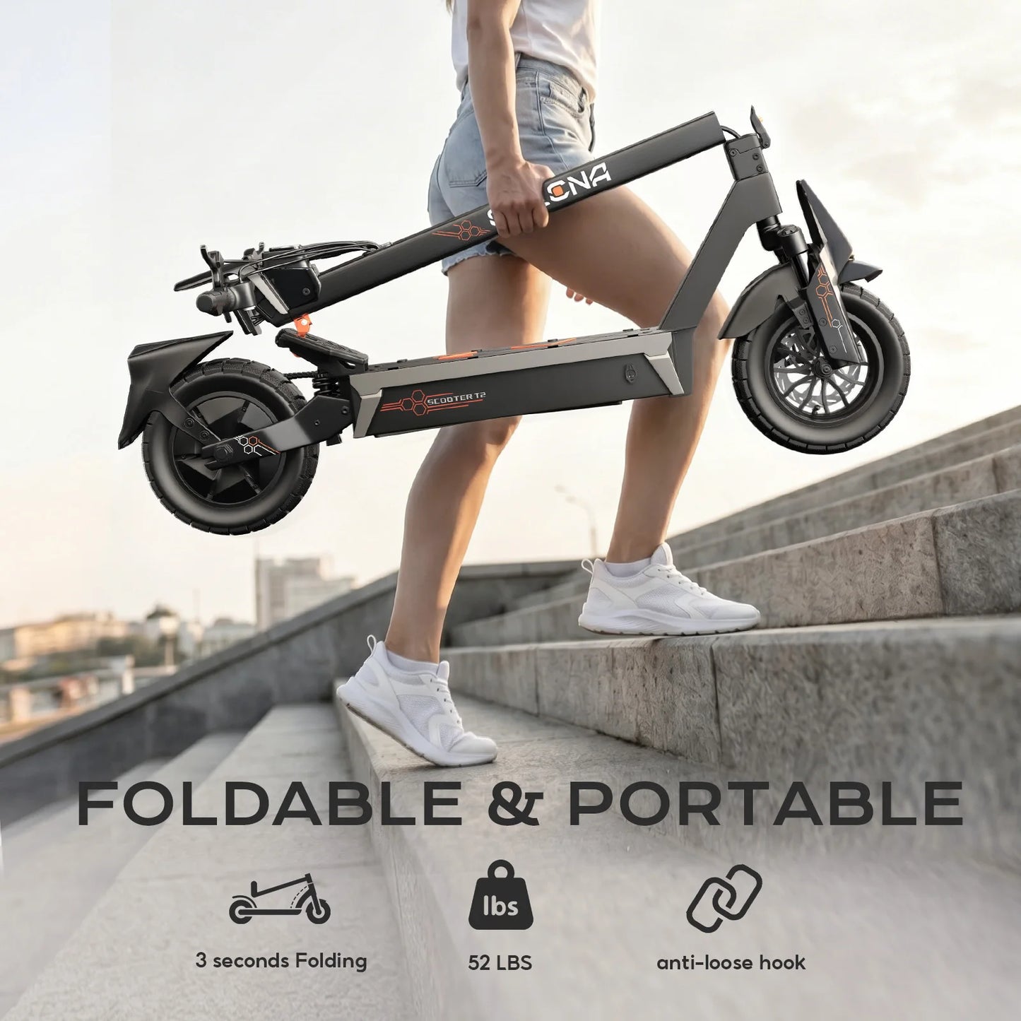 FENGQS ONECNA T2 1200W Dual Motor Foldable Electric Scooter