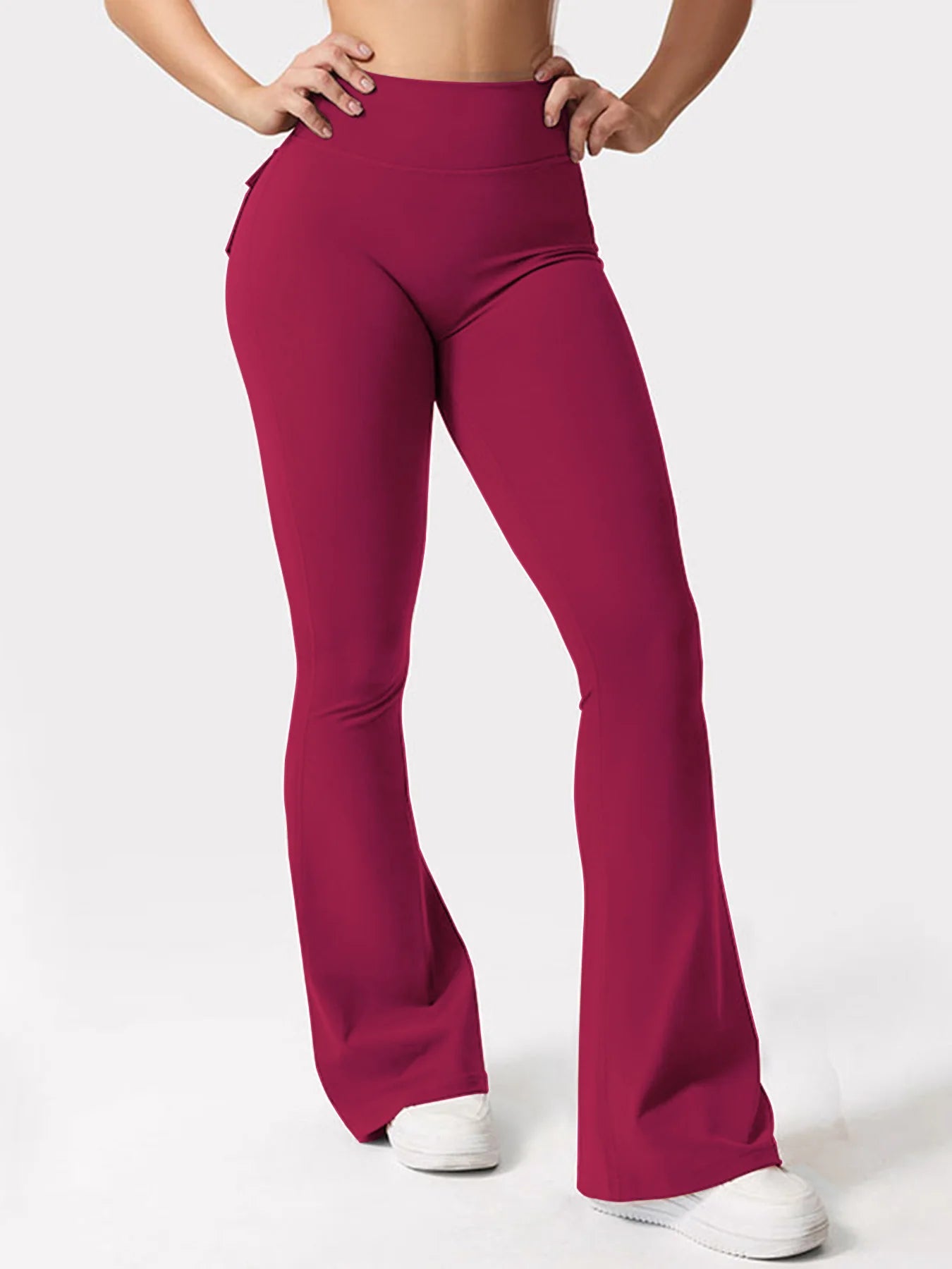 Women's Yoga Flare Trousers High Waist Tummy Control Leggings