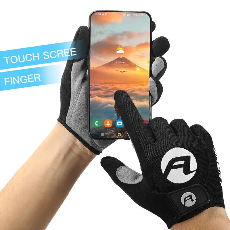 Cycling Gloves Full Finger MTB Padded Anti Slip Touchscreen Unisex