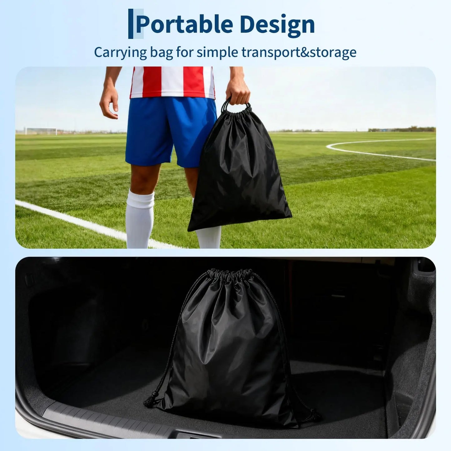 HiMISS Pop Up Soccer Goals Set 2 Pack Backyard Training Equipment