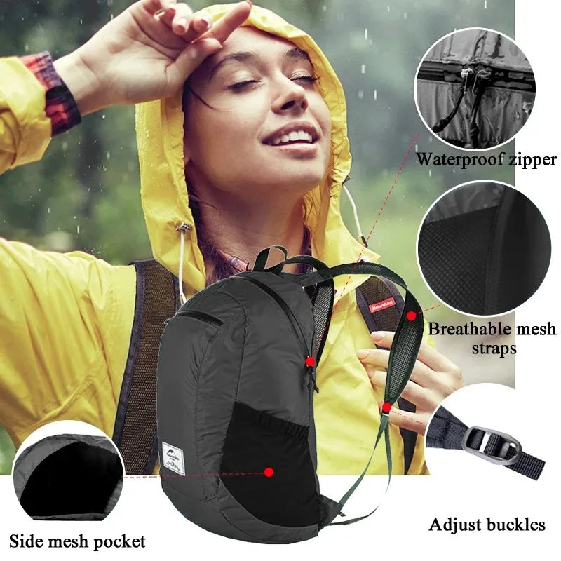 Naturehike Ultra Lightweight 18L Nylon Camping Backpack