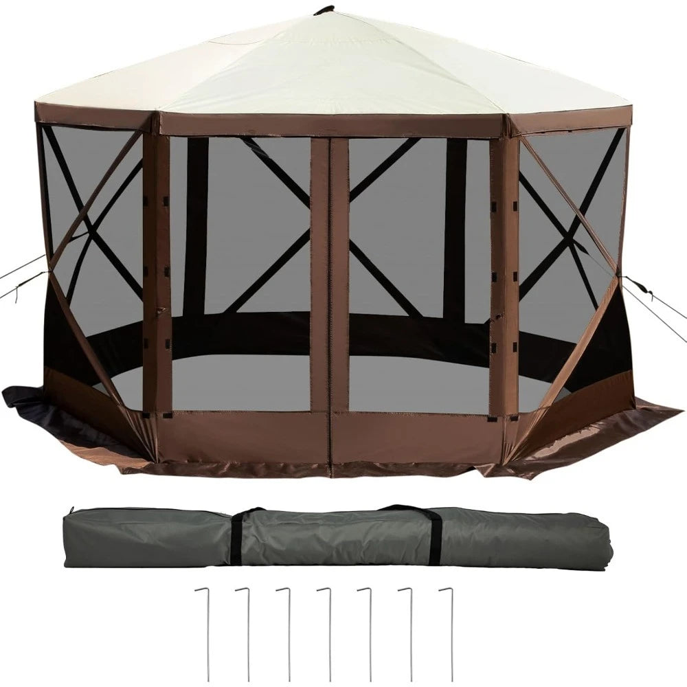 VEVOR Pop Up Six Sided Canopy Shelter Tent Outdoor Shade