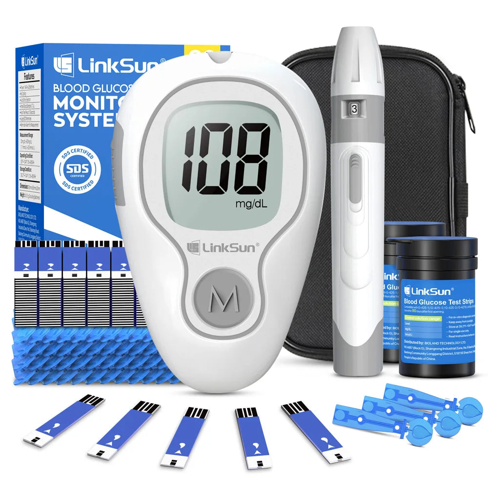 Linksun Blood Glucose Monitor With 50 Test Strips And Lancets