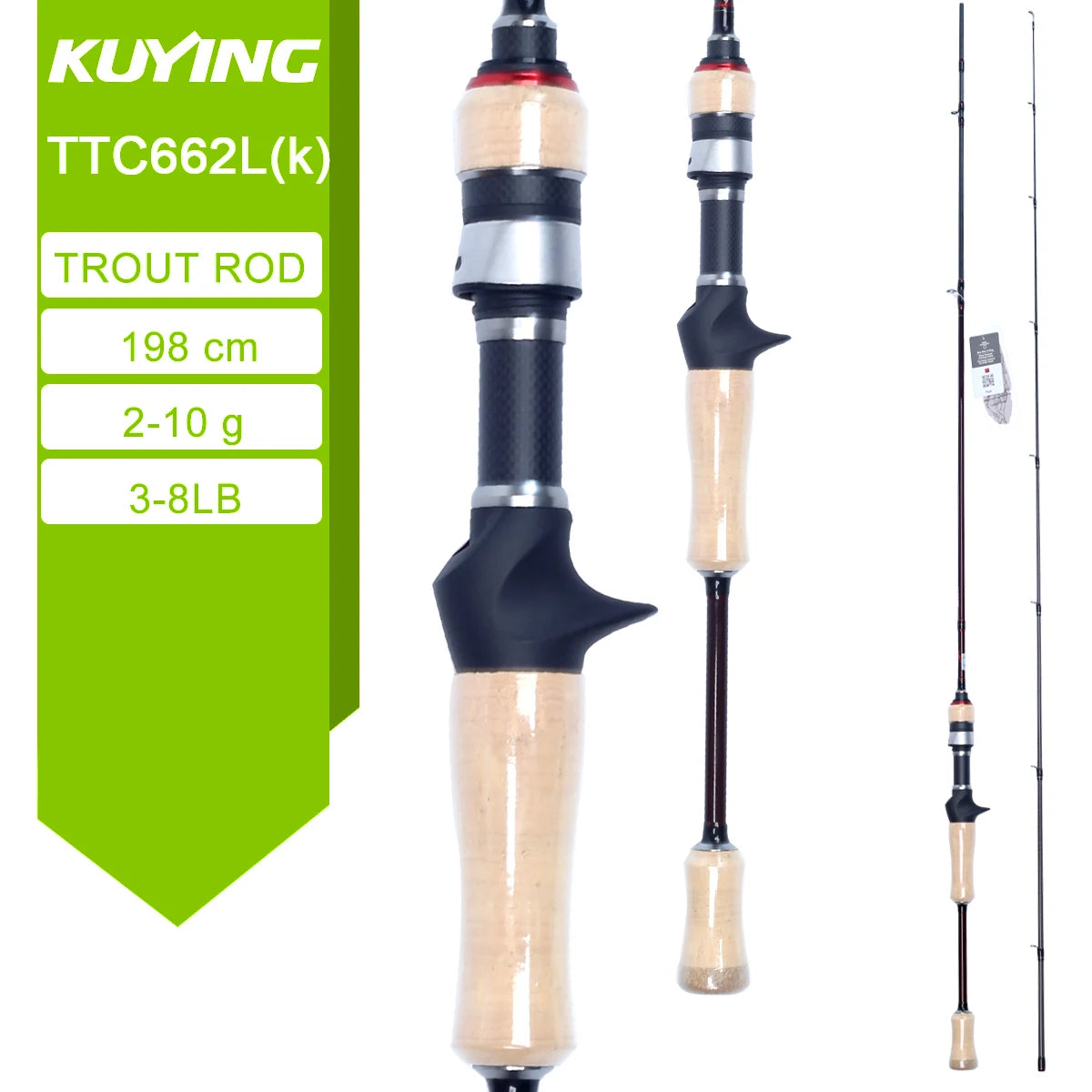 Kuying Carbon Lure Rod For Casting And Spinning River Lake Fishing