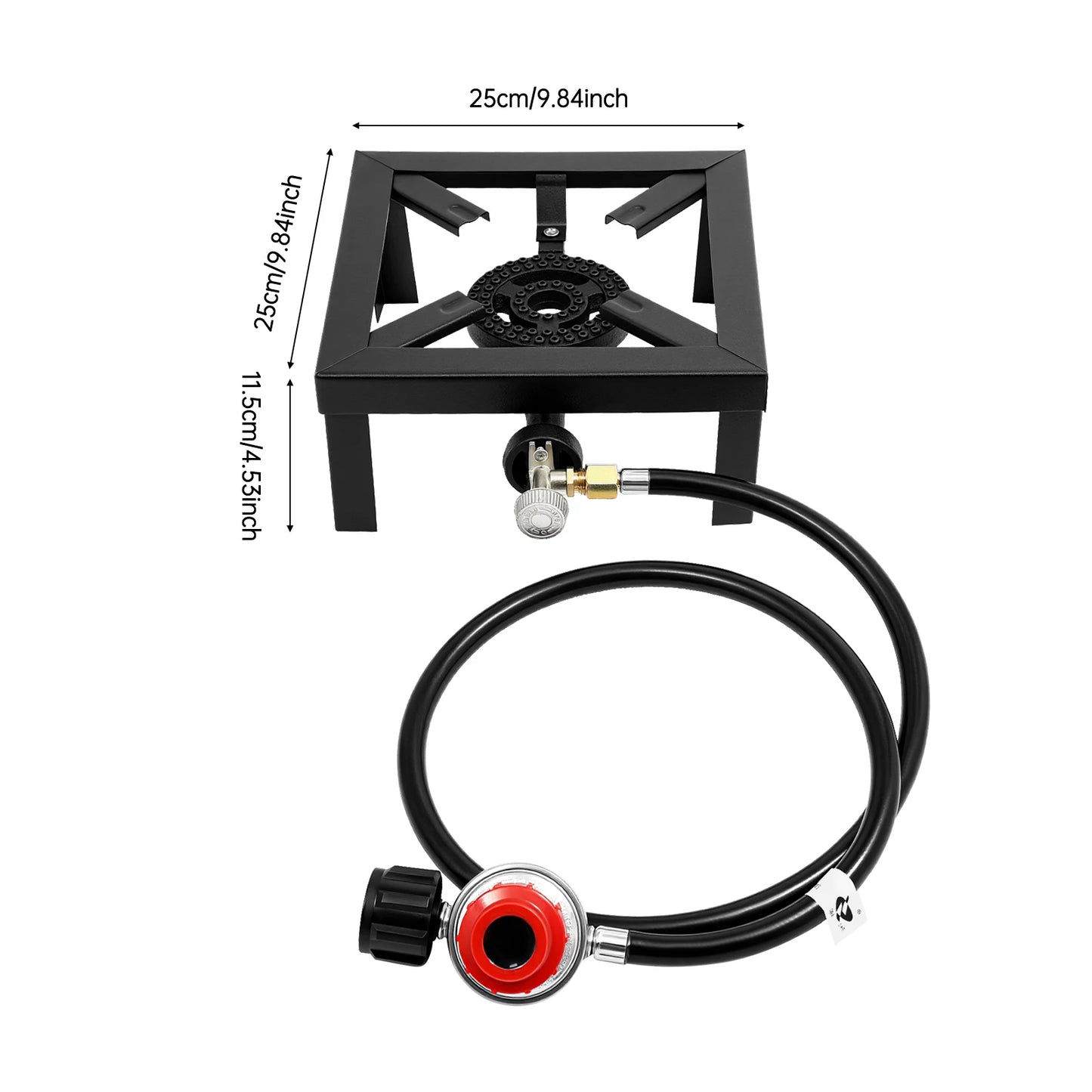 Portable Double Burner Gas Stove 8000W With 0 To 10 PSI Regulator