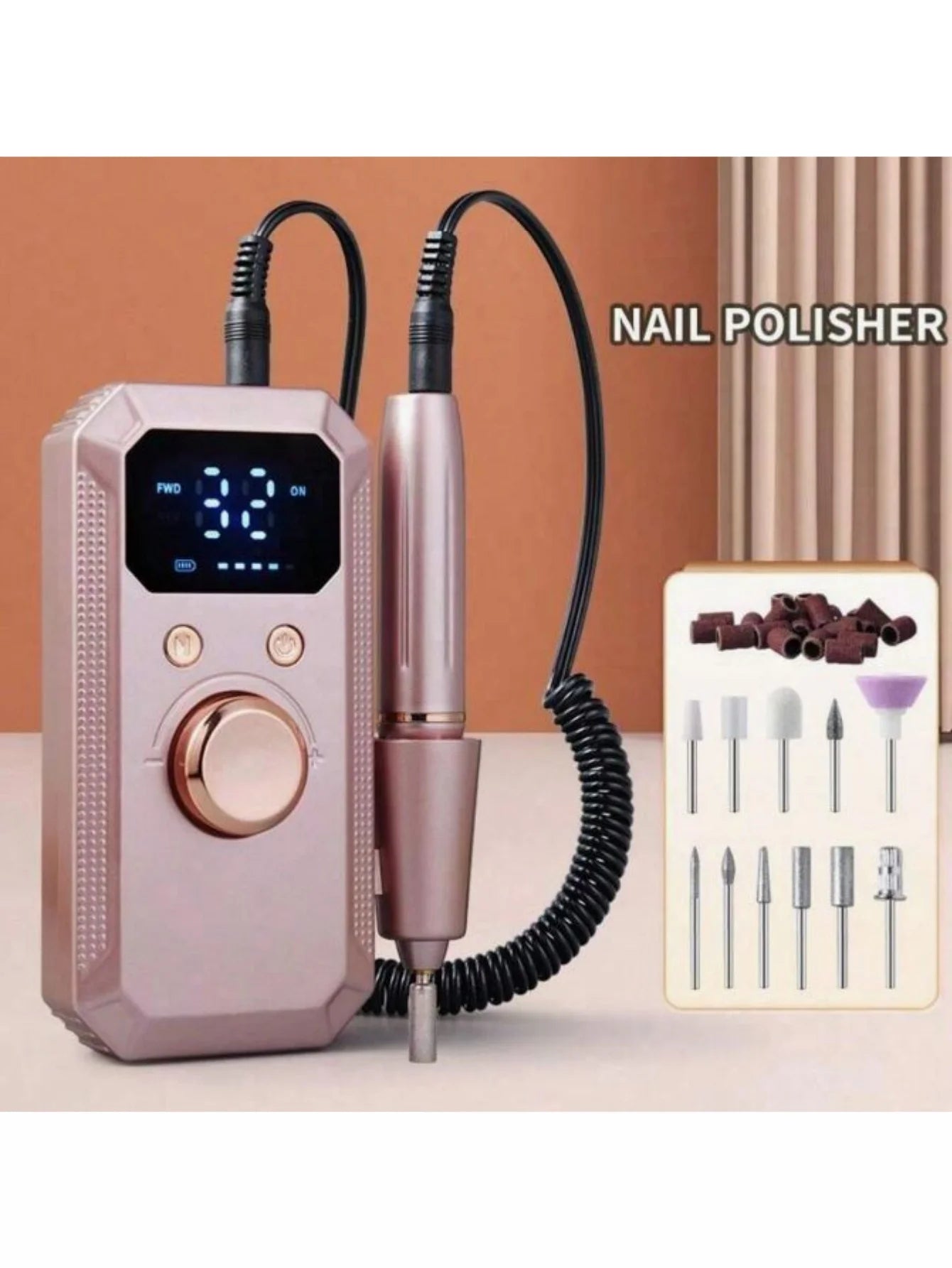 Professional Cordless Electric Nail Drill LED Display And 32 Speeds