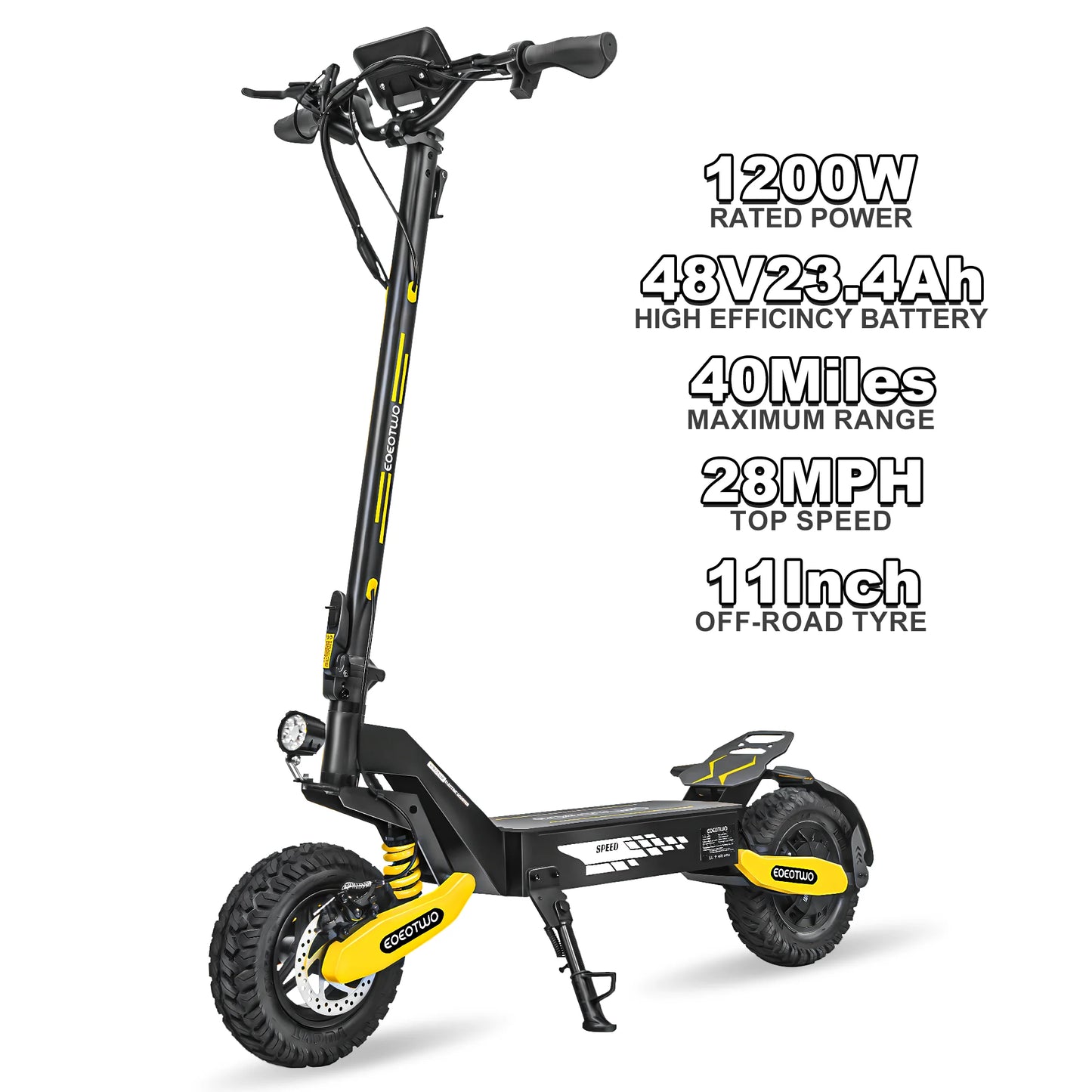 EOEOTWO 1200W Off Road Electric Scooter With Foldable Design