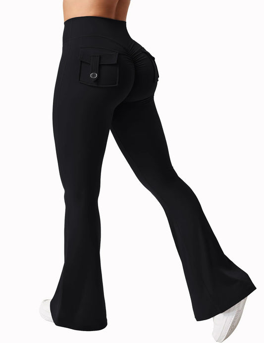 Women's Yoga Flare Trousers High Waist Tummy Control Leggings