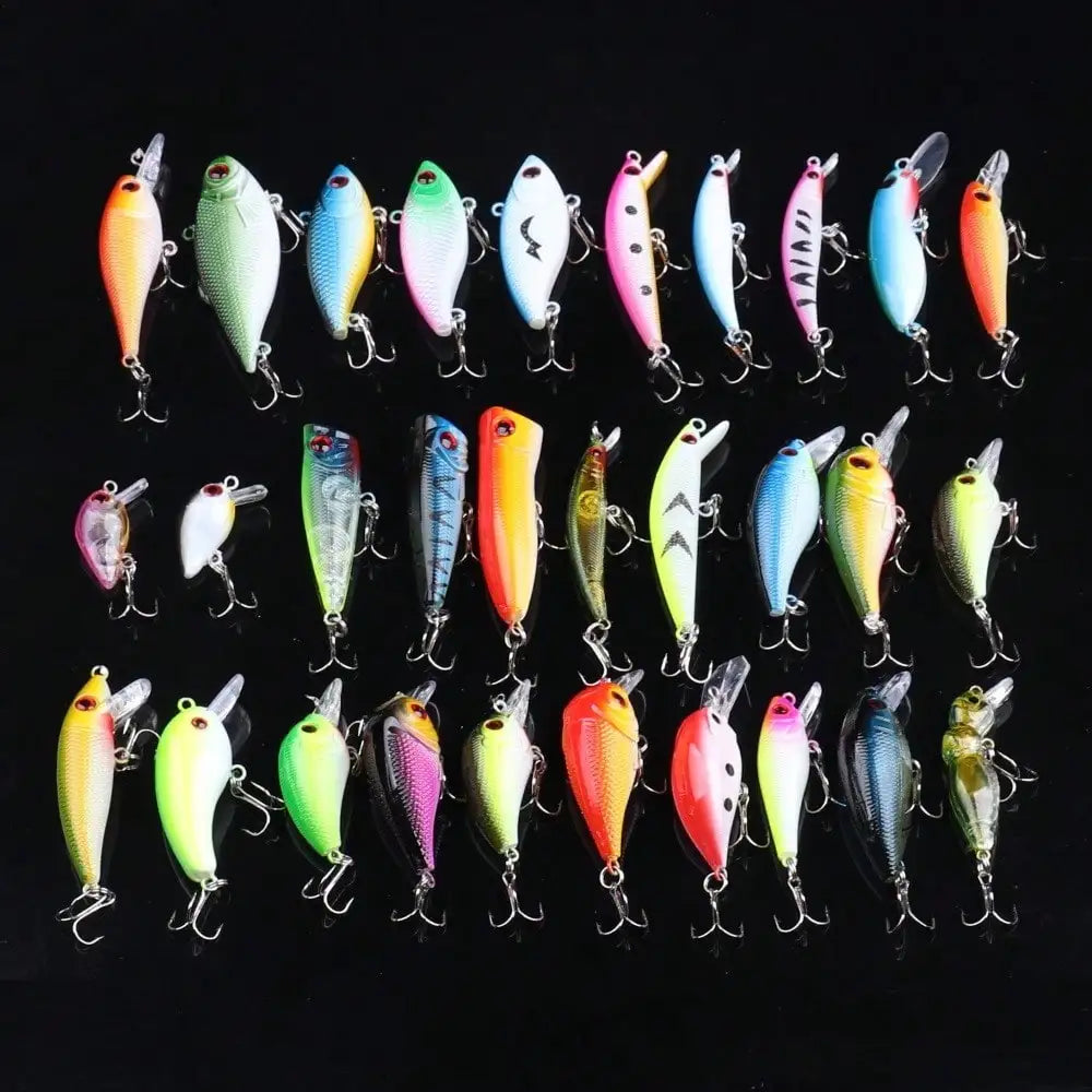 30Pcs Lure Kit With Hard Baits For Bass Pike Trout