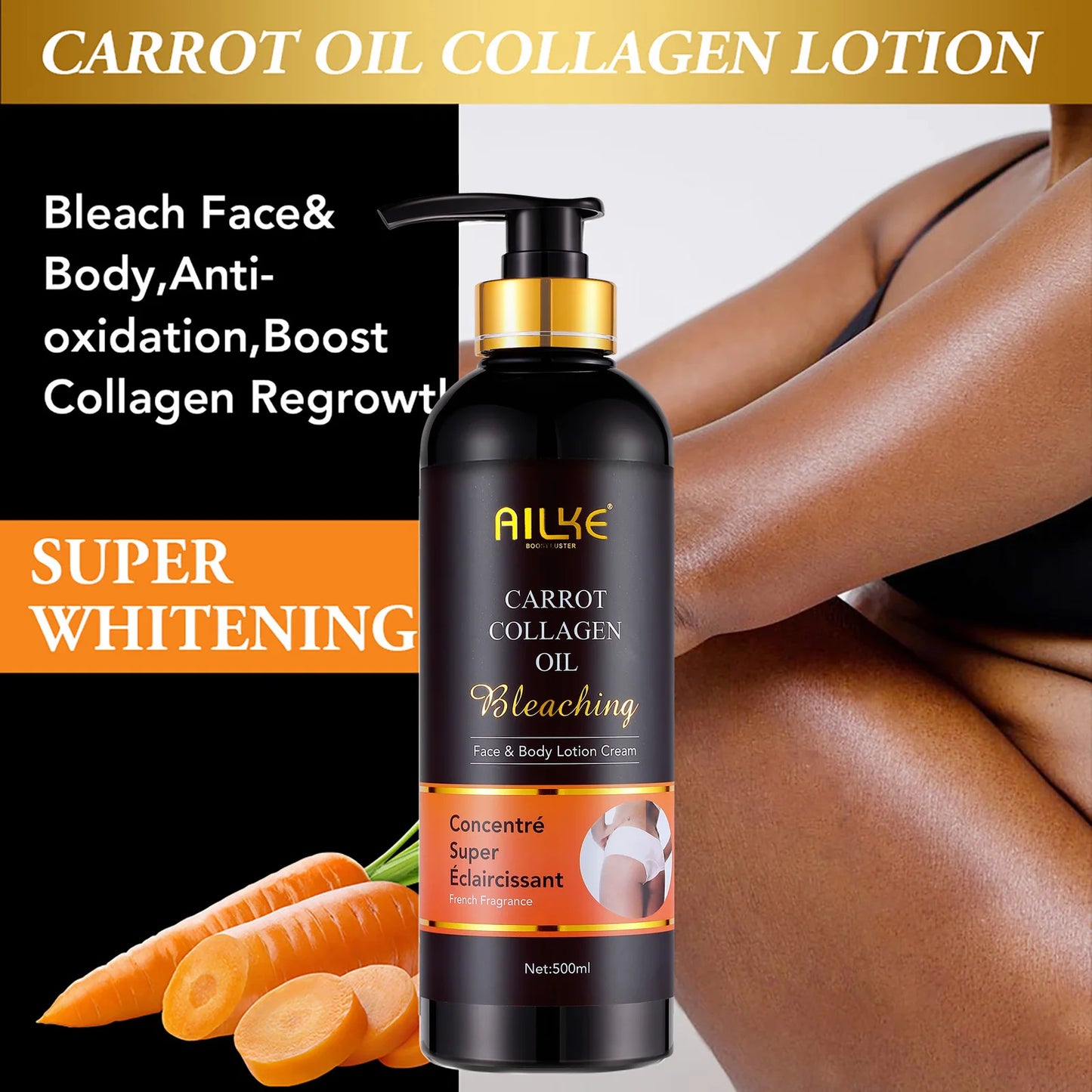 AILKE Skin Whitening Face Serum With Organic Collagen And Moisturizing