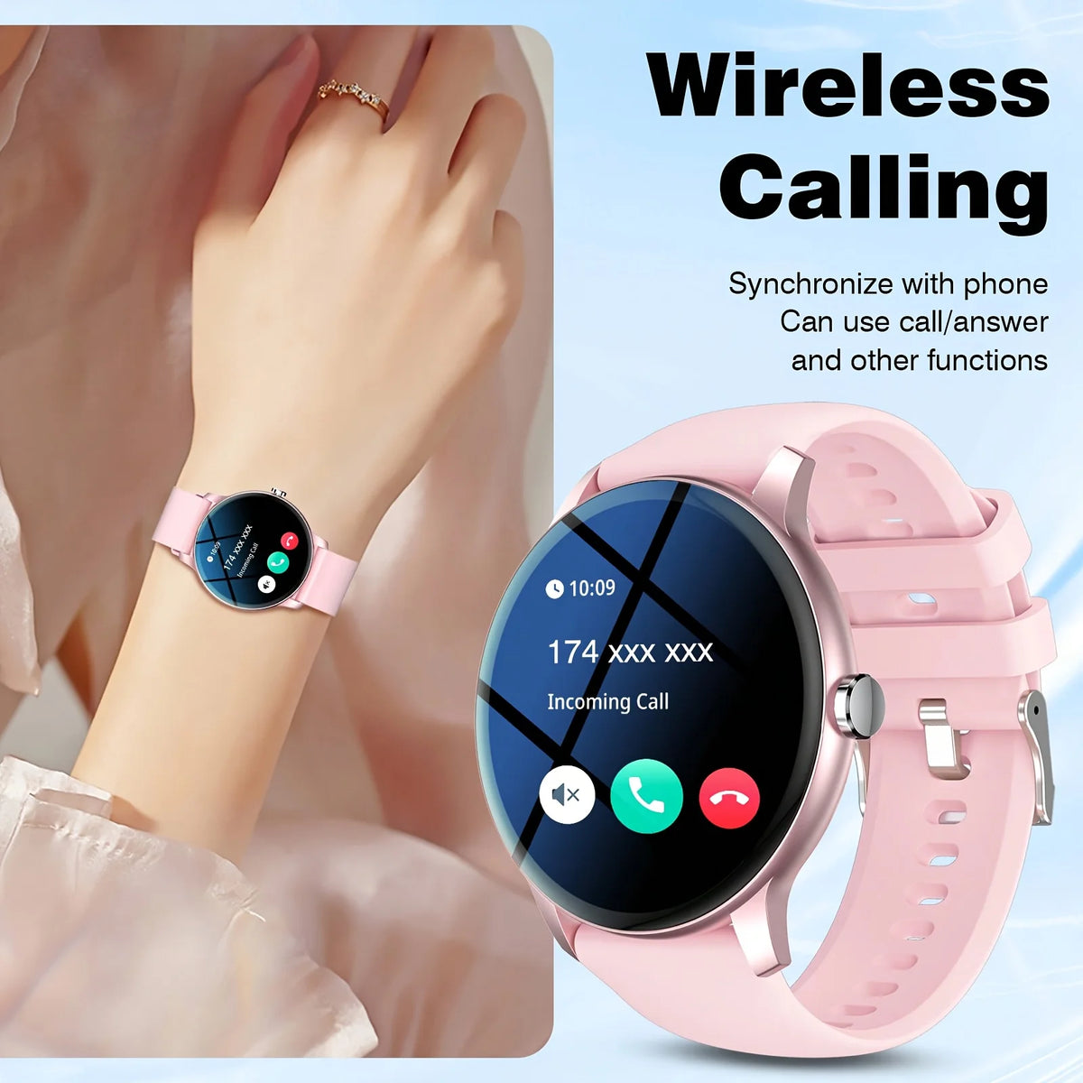 Odelettevcy Fitness Smartwatch With Wireless Calling And Sports Tracking