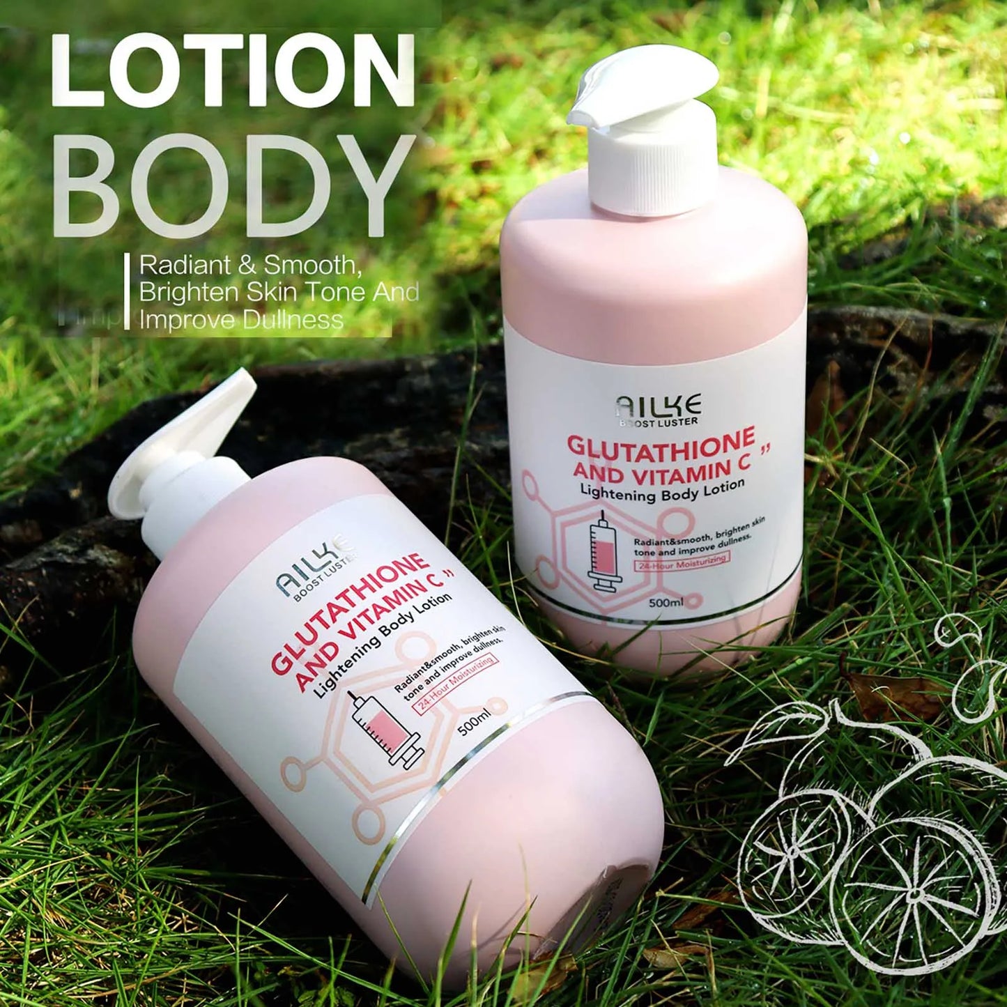 AILKE Vitamin C And Glutathione Brightening Body Lotion For Even Skin Tone