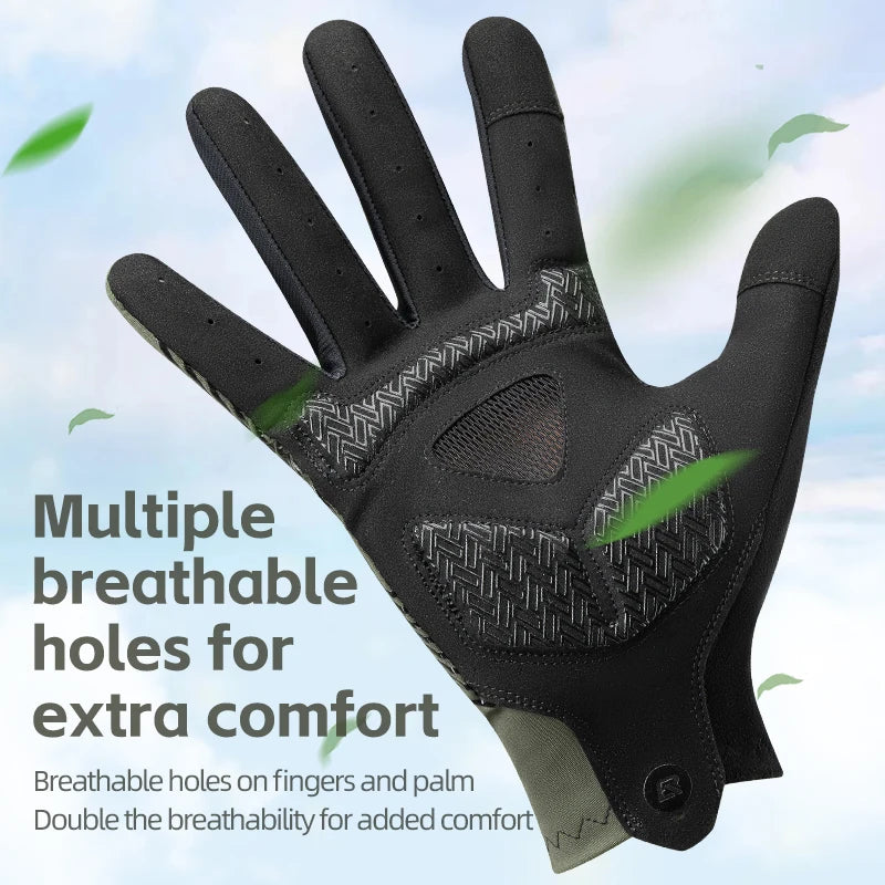 ROCKBROS Breathable Cycling Gloves for MTB Road Bike Touch Screen