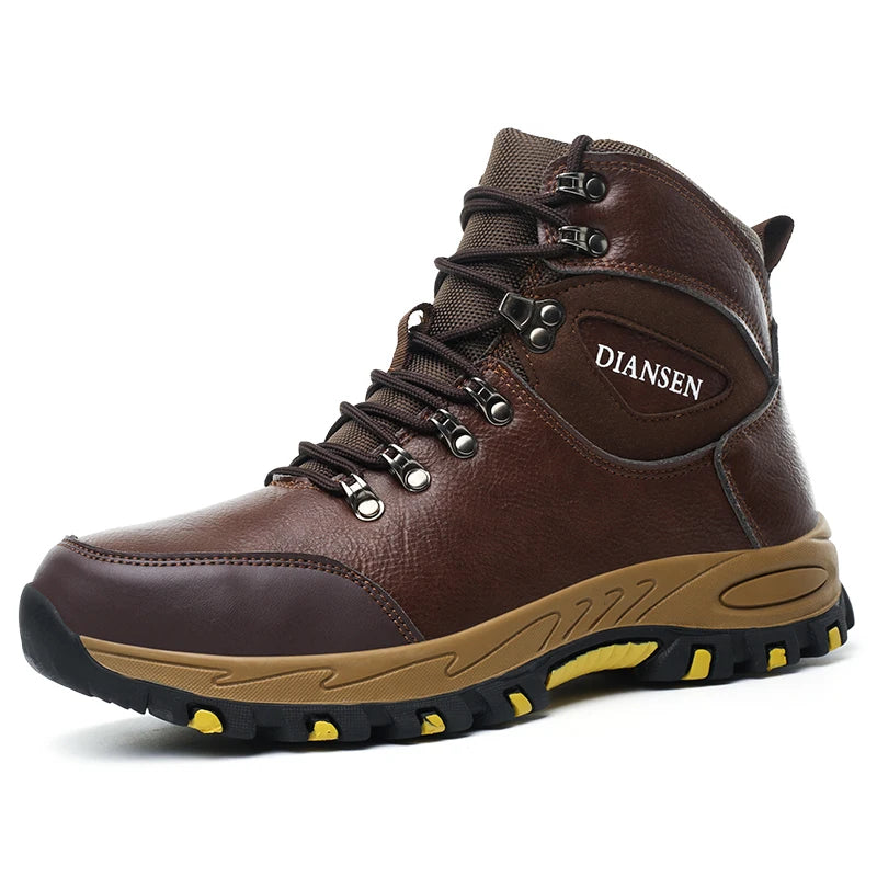 VEIGAR Waterproof Leather Men Safety Boots Anti Puncture Industrial Shoes