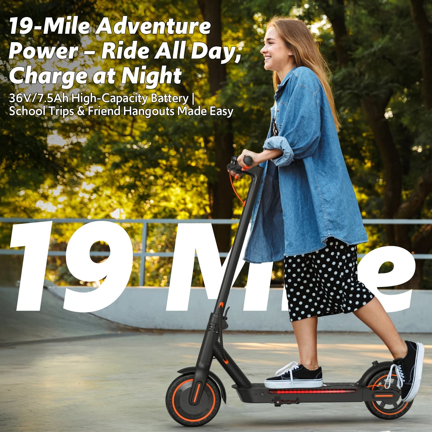 Osboo A11 Electric Scooter 550W 19 MPH 40km Ultra Range