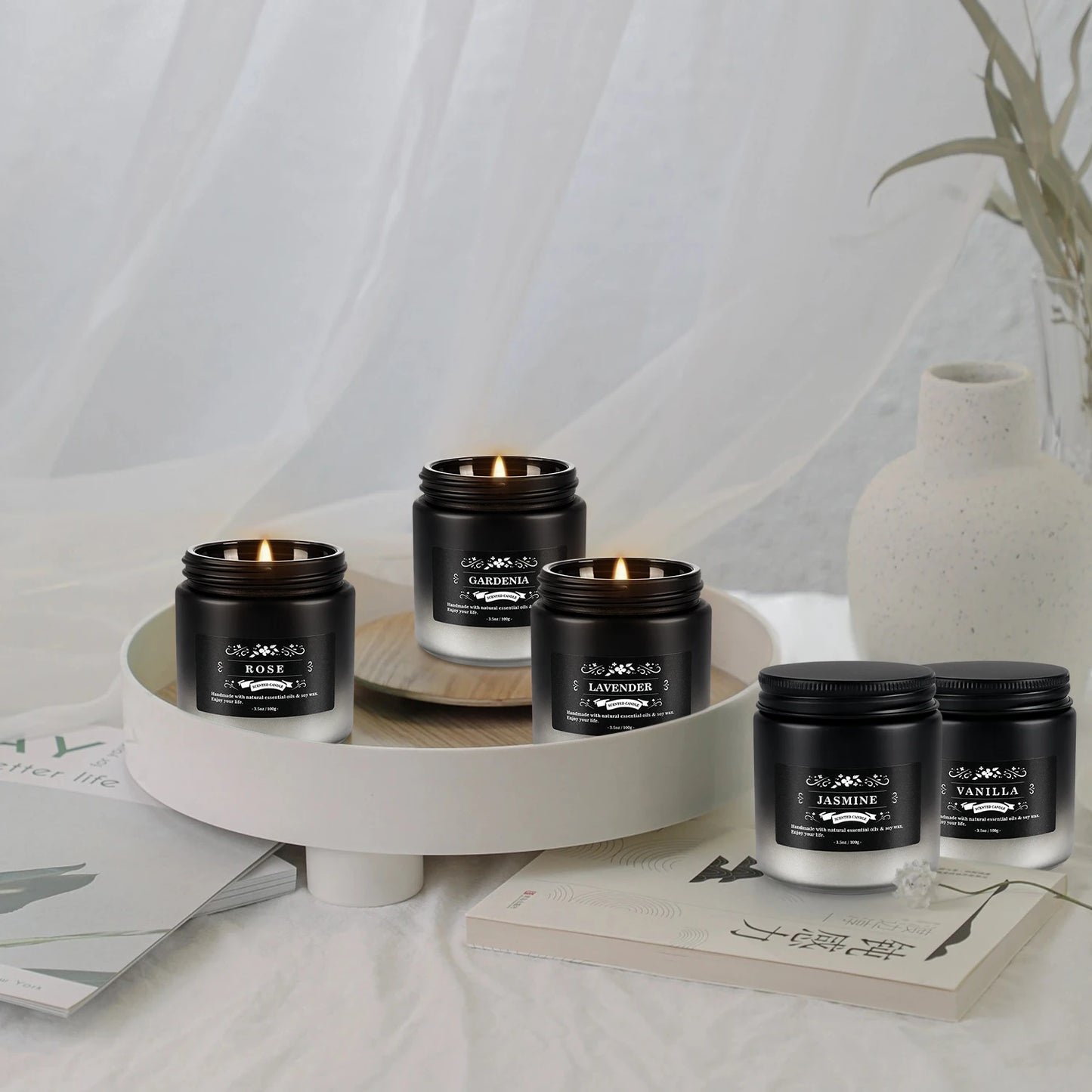 12 Pieces Scented Soy Wax Candles Gift Set For Home Decor