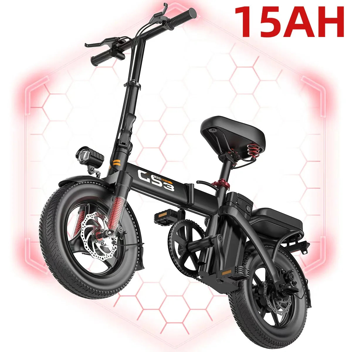 UPlee Electric Bike 500W Brushless Motor 48V 15Ah Battery Long Range