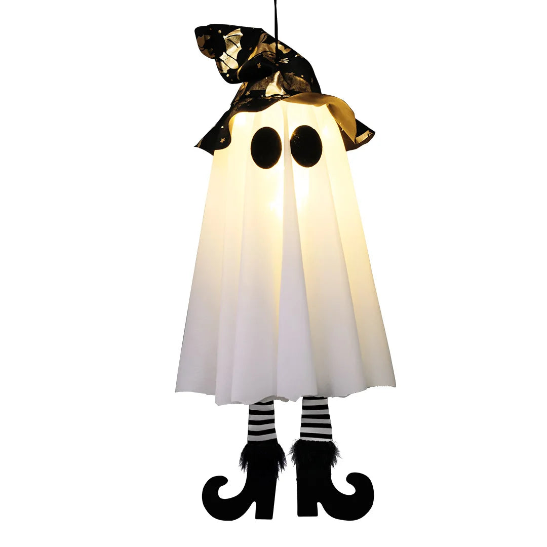 Halloween LED Light Up Witch Ghost Hanging Ornaments Decoration