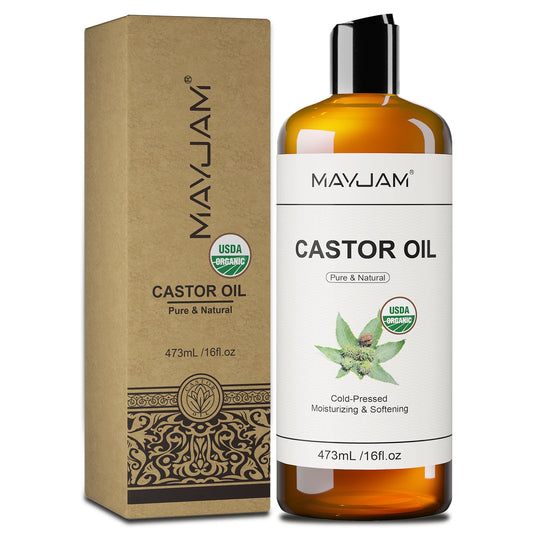 MAYJAM USDA Organic Castor Oil Cold Pressed Carrier Oil